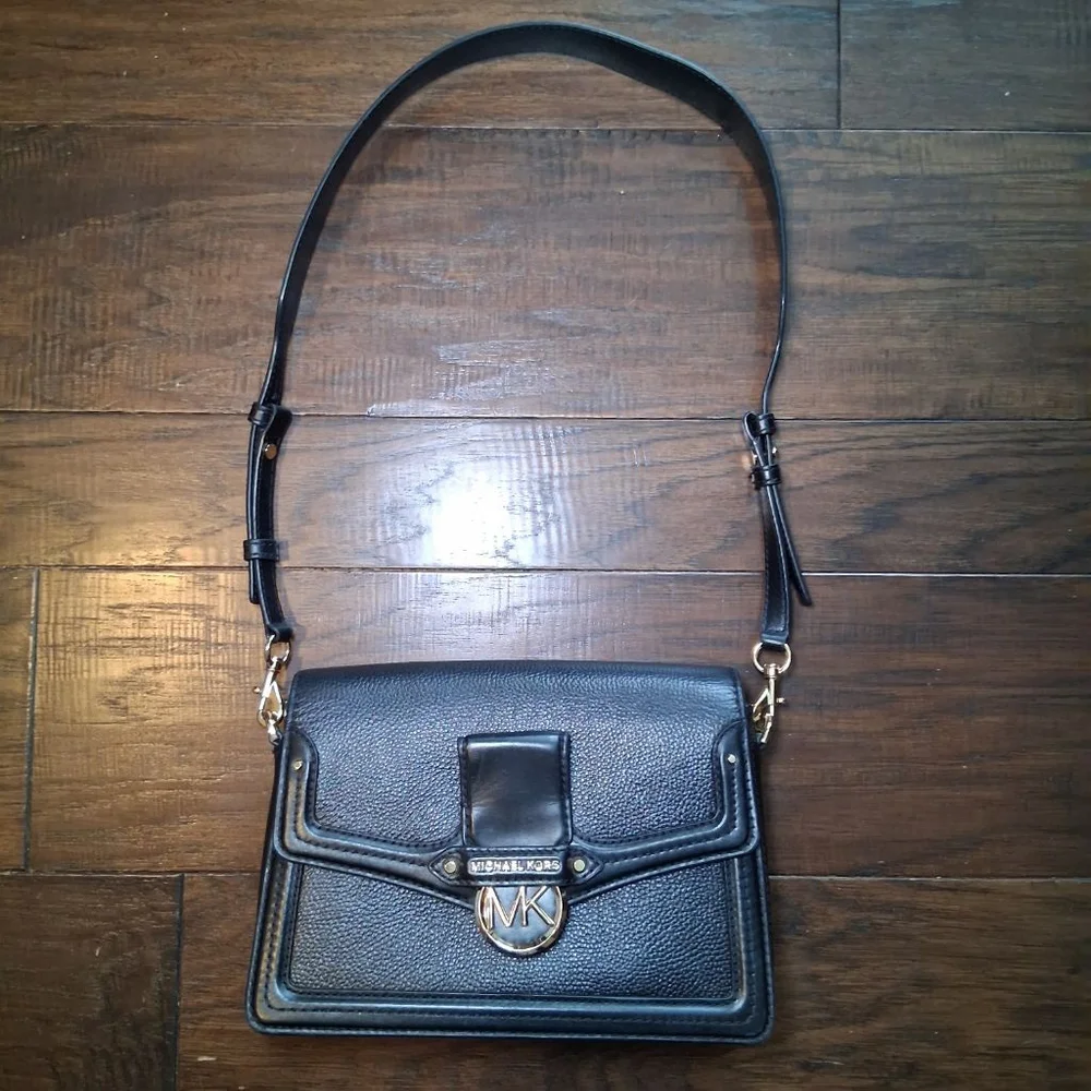 Michael Kors Jessie Pebbled Leather Shoulder Bag